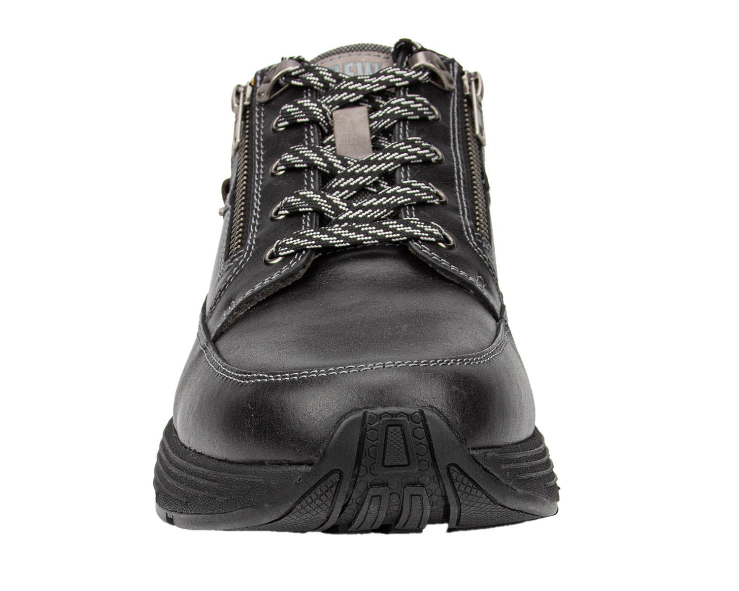 MOGUL Black Leather Front View