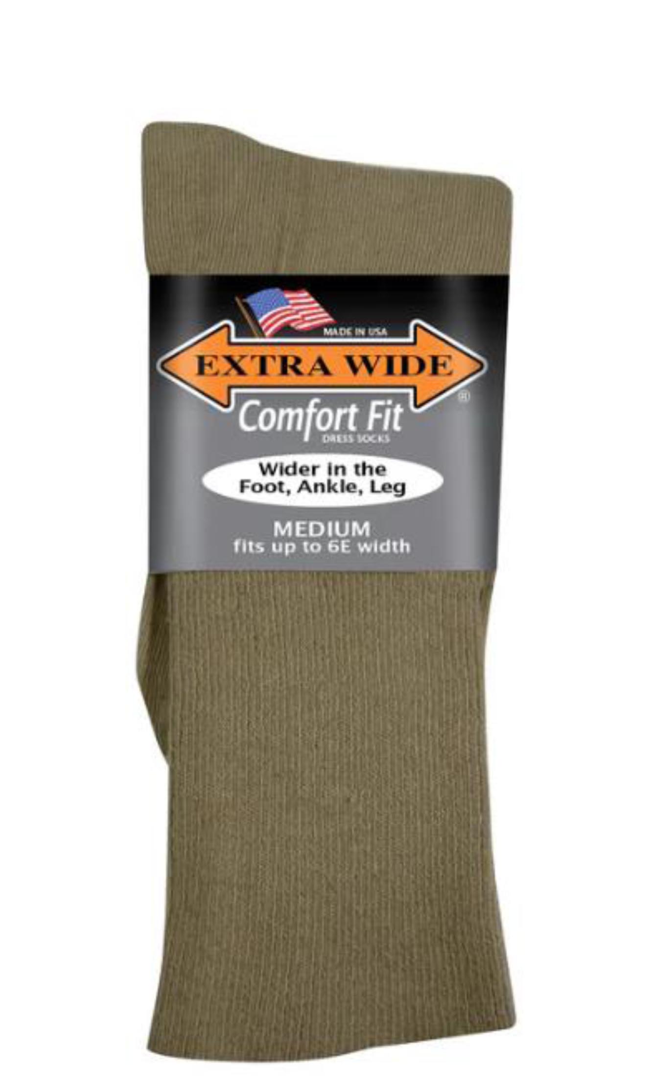 Tan-EXTRA WIDE DRESS SOCK 1