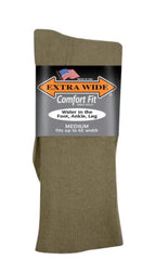 Tan-EXTRA WIDE DRESS SOCK 1