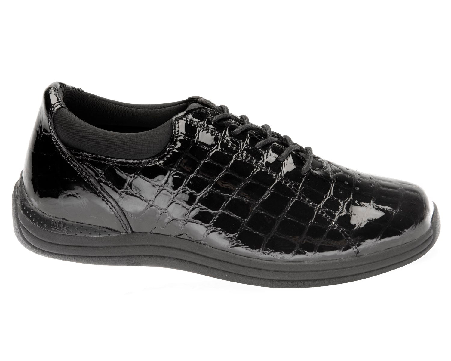 Black Croc Patent Leather-Tulip BY DREW 4