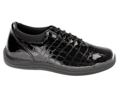 Black Croc Patent Leather-Tulip BY DREW 4