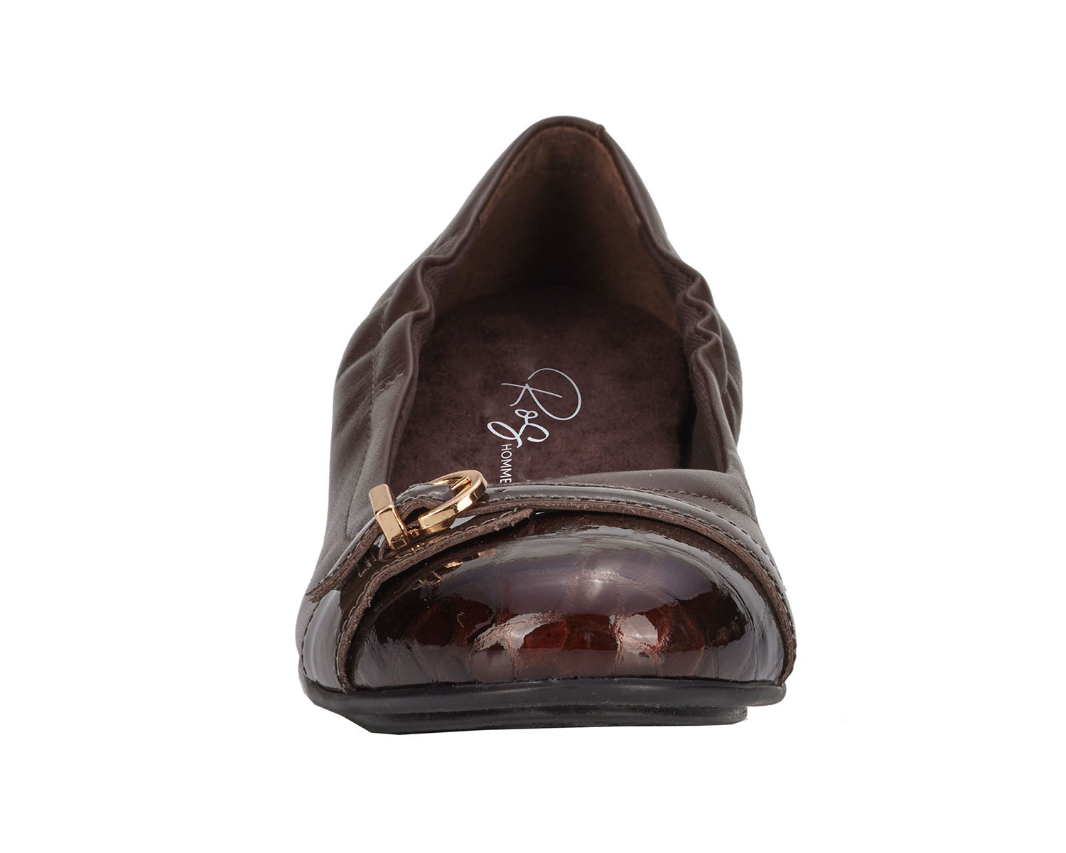 Brown Croc Patent Leather-TRISTA BY ROS HOMMERSON 4