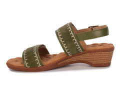 Olive Leather Suede-KATERI BY ROS HOMMERSON 5