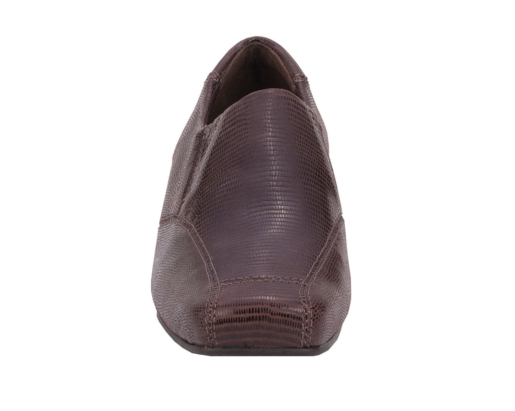 Brown Lizard Print Leather-EAGAN BY ROS HOMMERSON 6