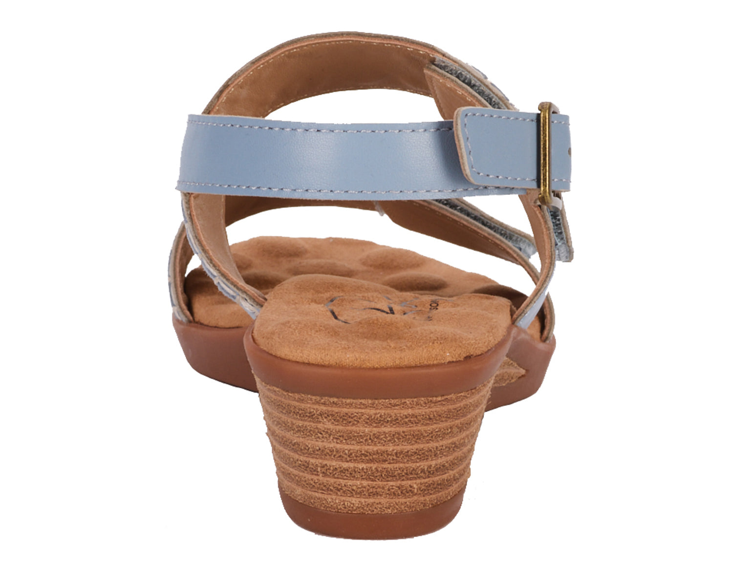 Faded Denim Leather Suede-KATERI BY ROS HOMMERSON 4