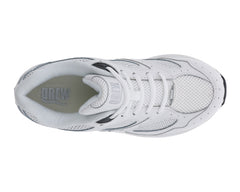 White Leather Perf White Mesh-FLARE BY DREW 5