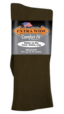 Brown-EXTRA WIDE DRESS SOCK 1