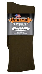 Brown-EXTRA WIDE DRESS SOCK 1
