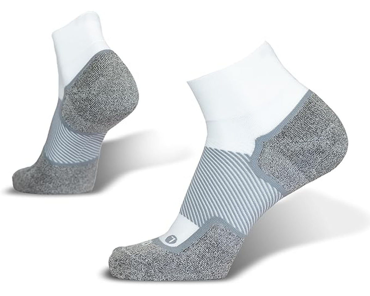 White-OS1st WP4 WIDE Wellness Performance Sock - Quarter Crew 1