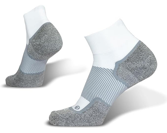 White-OS1st WP4 WIDE Wellness Performance Sock - Quarter Crew 1