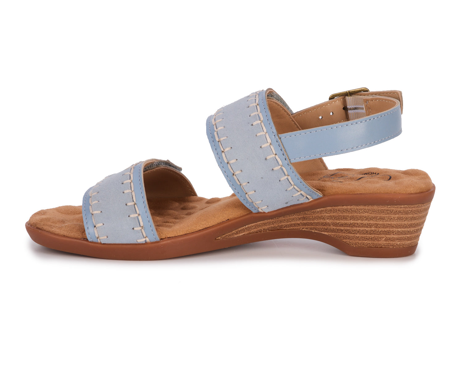 Faded Denim Leather Suede-KATERI BY ROS HOMMERSON 5