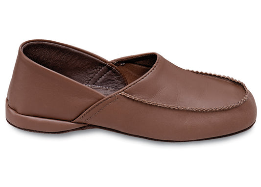 Brown Leather-SOFT SOLED SLIPPER BY HITCHCOCK 1