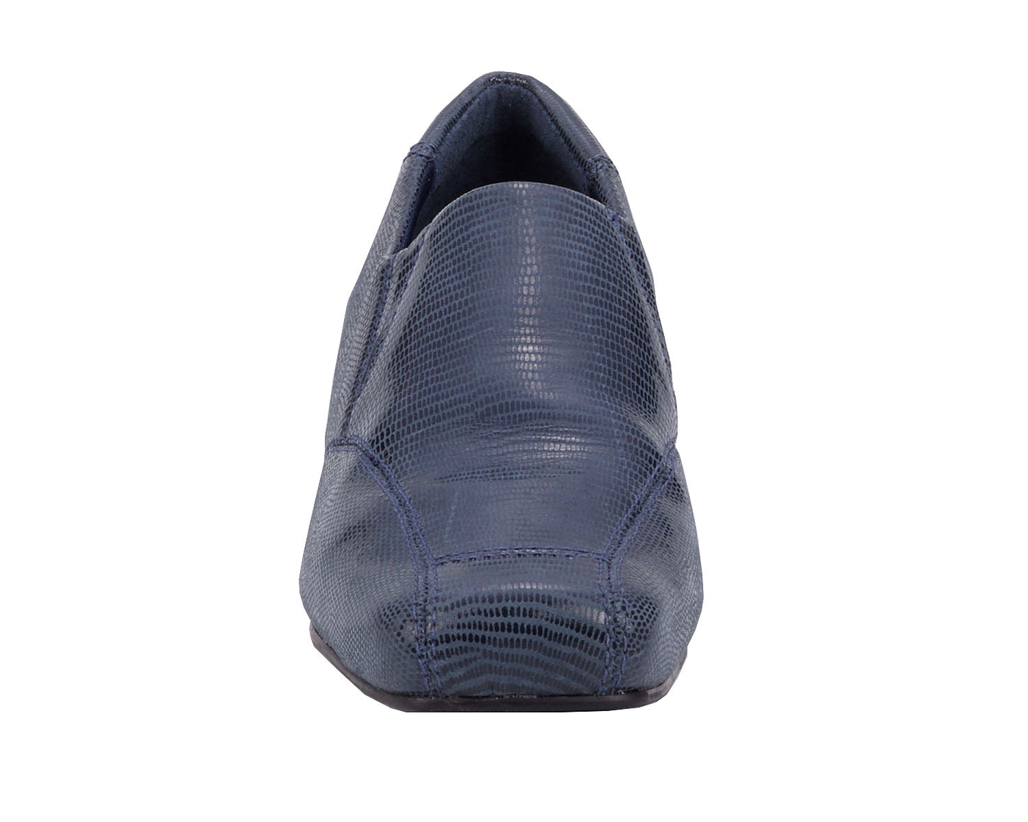 Navy Lizard Print Leather-EAGAN BY ROS HOMMERSON 5