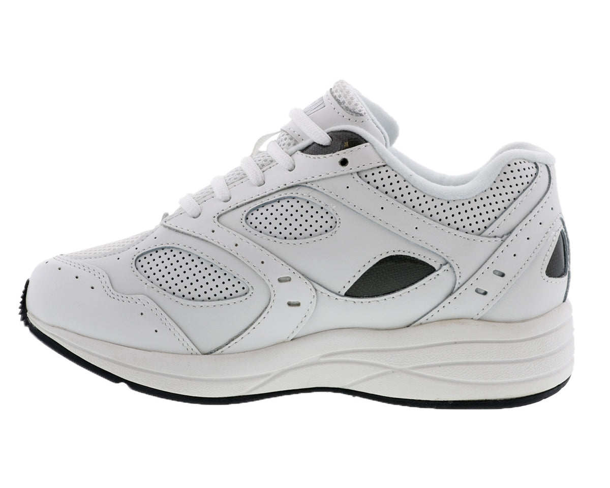 White Leather Perf White Mesh-FLARE BY DREW 6
