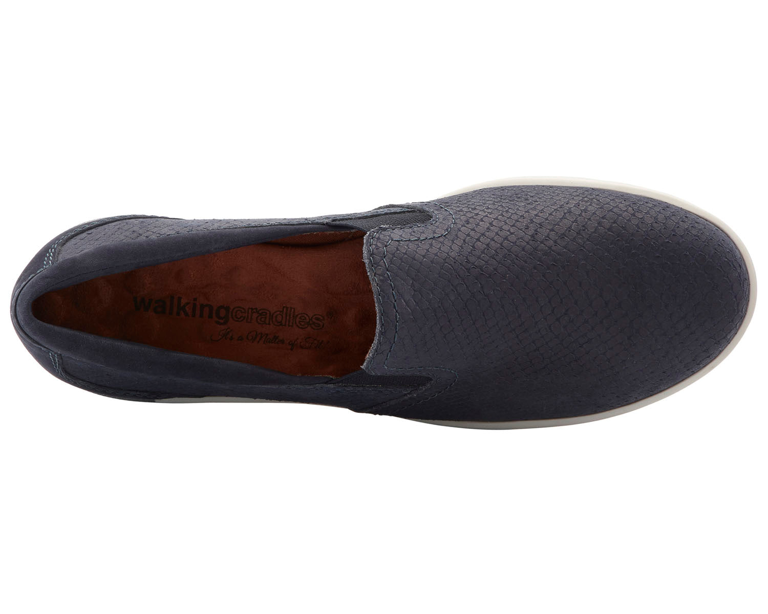 Navy Snake Print Nubuck-ORLEANS BY ROS HOMMERSON 6