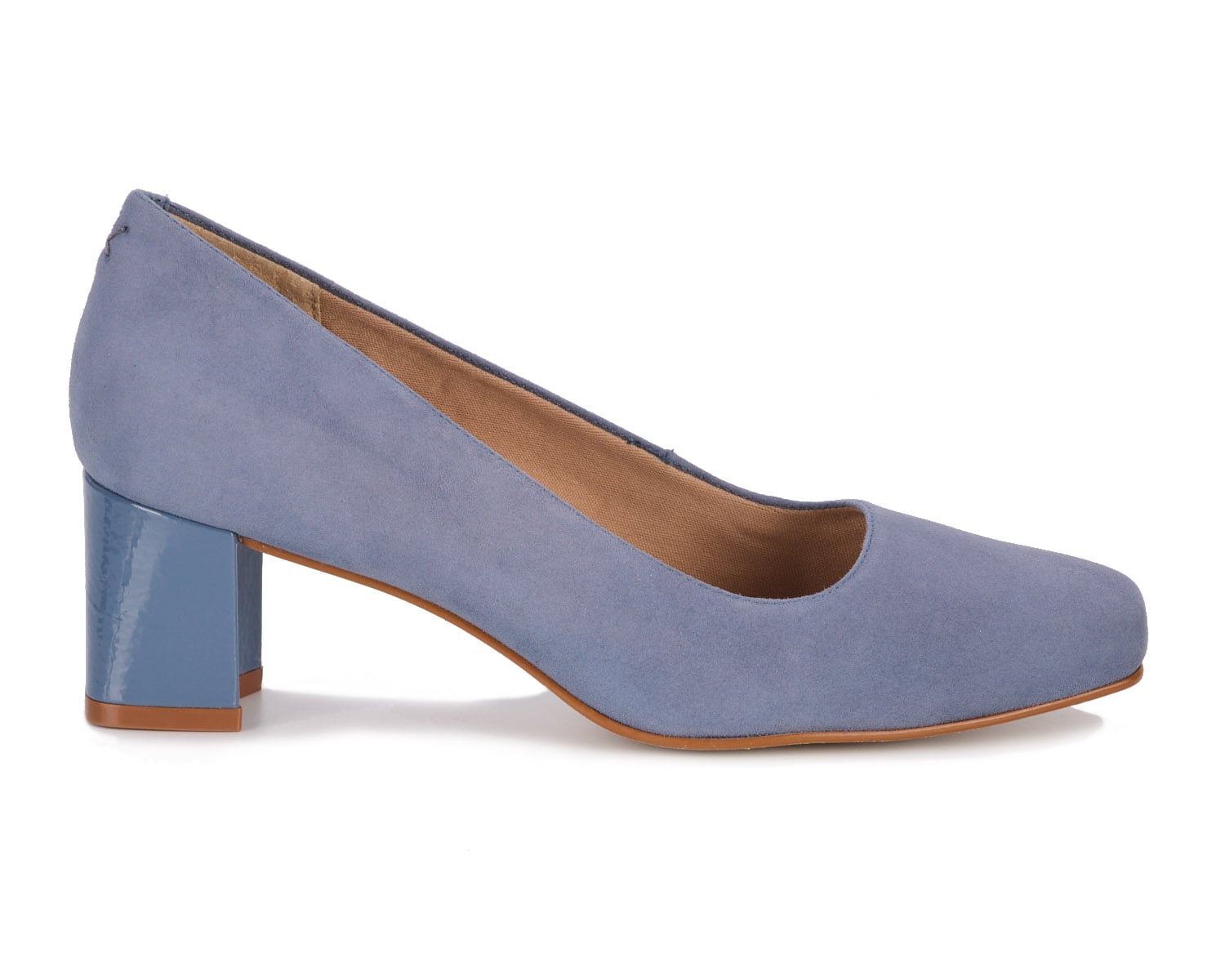 Light Blue Suede Patent-MEREDITH PUMP BY ROS HOMMERSON 5