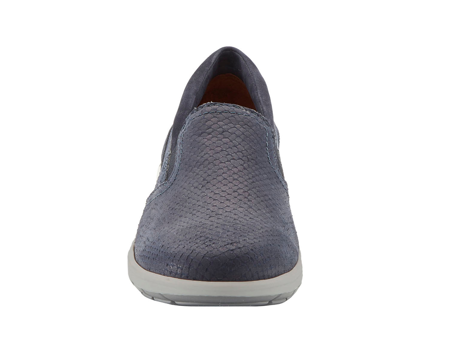 Navy Snake Print Nubuck-ORLEANS BY ROS HOMMERSON 7