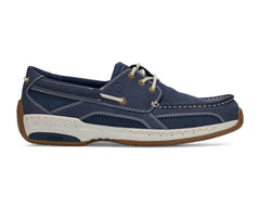 Dark Blue Nubuck-Captain Boat Shoe by dunham 4