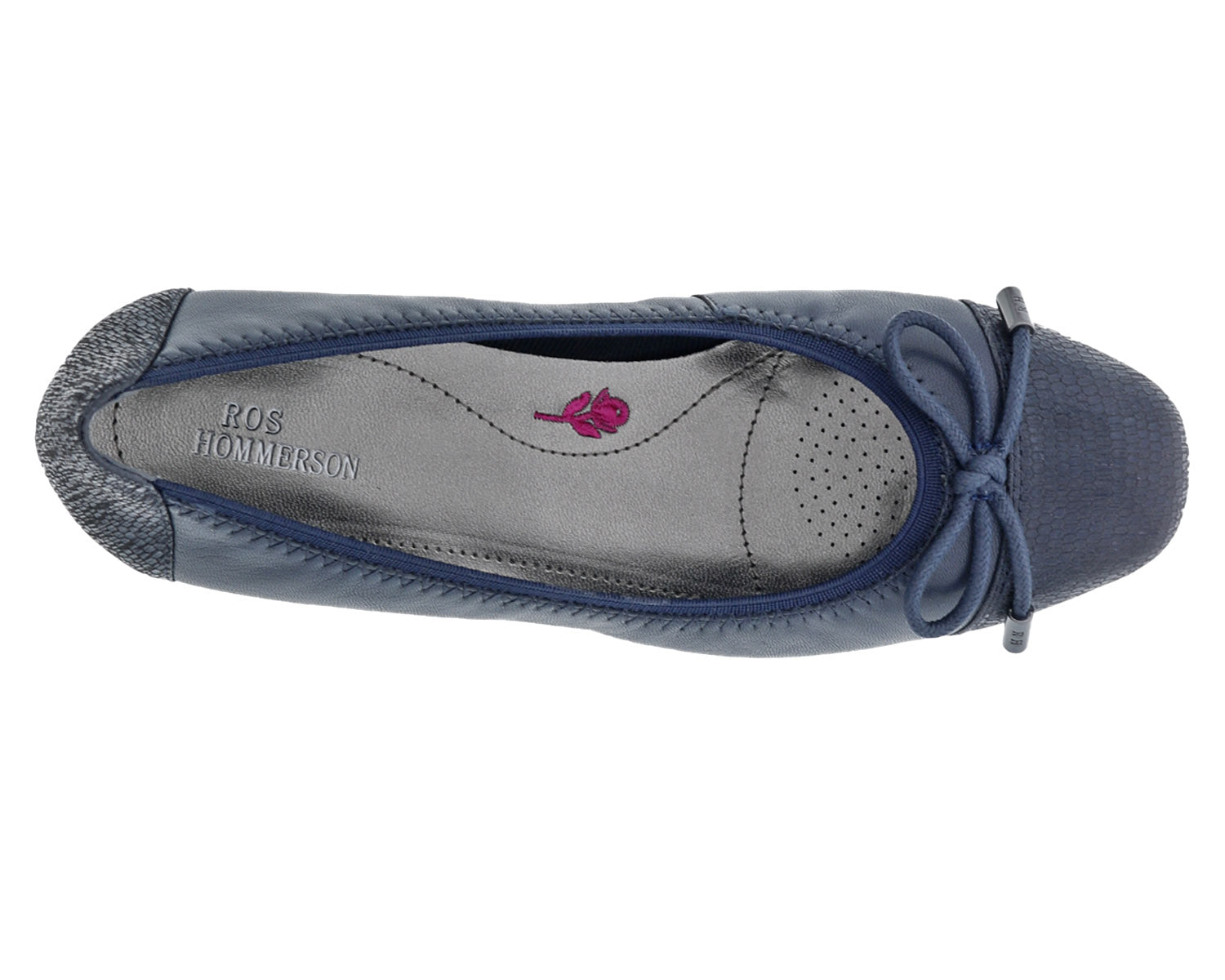 Navy Sheep Leather Iguana Print-TASHA BY ROS HOMMERSON 7
