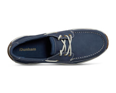 Dark Blue Nubuck-Captain Boat Shoe by dunham 5