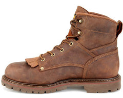 Brown Leather-28 Series Grizzly 6 Soft Toe Waterproof Work Boot by Carolina 7