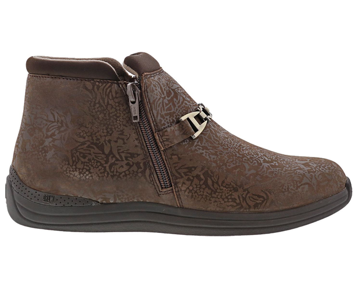 Brown Metallic Foil Leather-BLOSSOM BOOTS - Womens 6