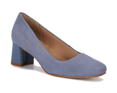 Light Blue Suede Patent-MEREDITH PUMP BY ROS HOMMERSON 1