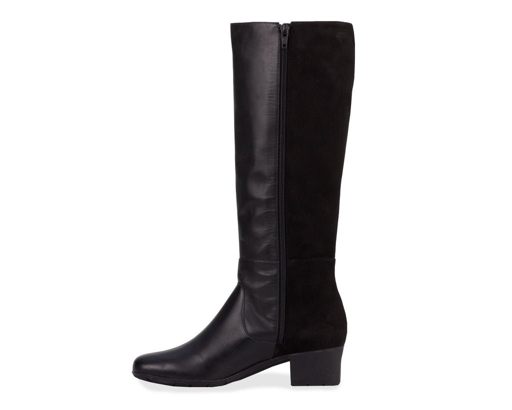 Black Leather  Stretch Suede Fabric-MIX MS BY ROS HOMMERSON 8