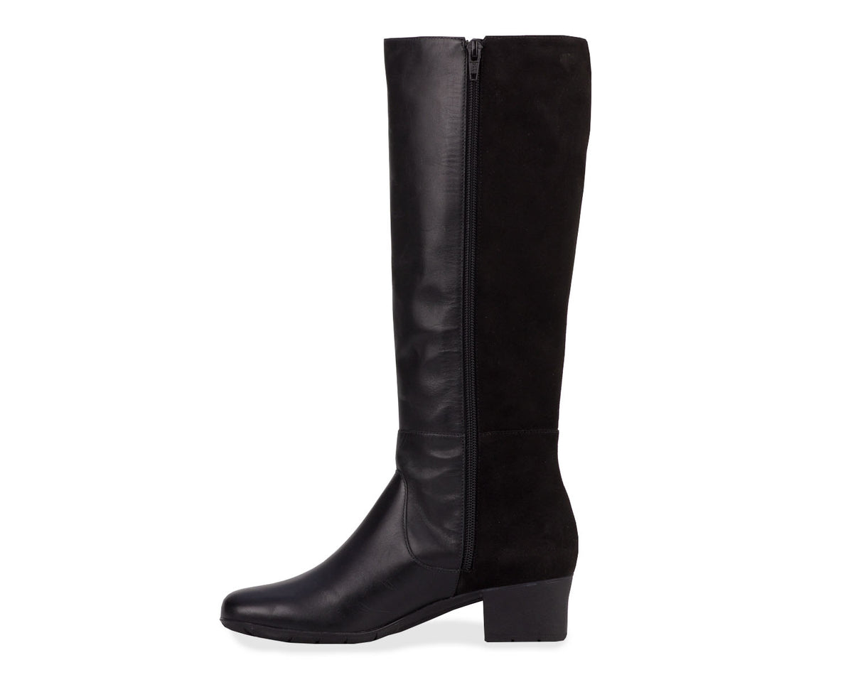 Black Leather  Stretch Suede Fabric-MIX MS BY ROS HOMMERSON 8