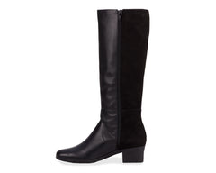 Black Leather  Stretch Suede Fabric-MIX MS BY ROS HOMMERSON 8