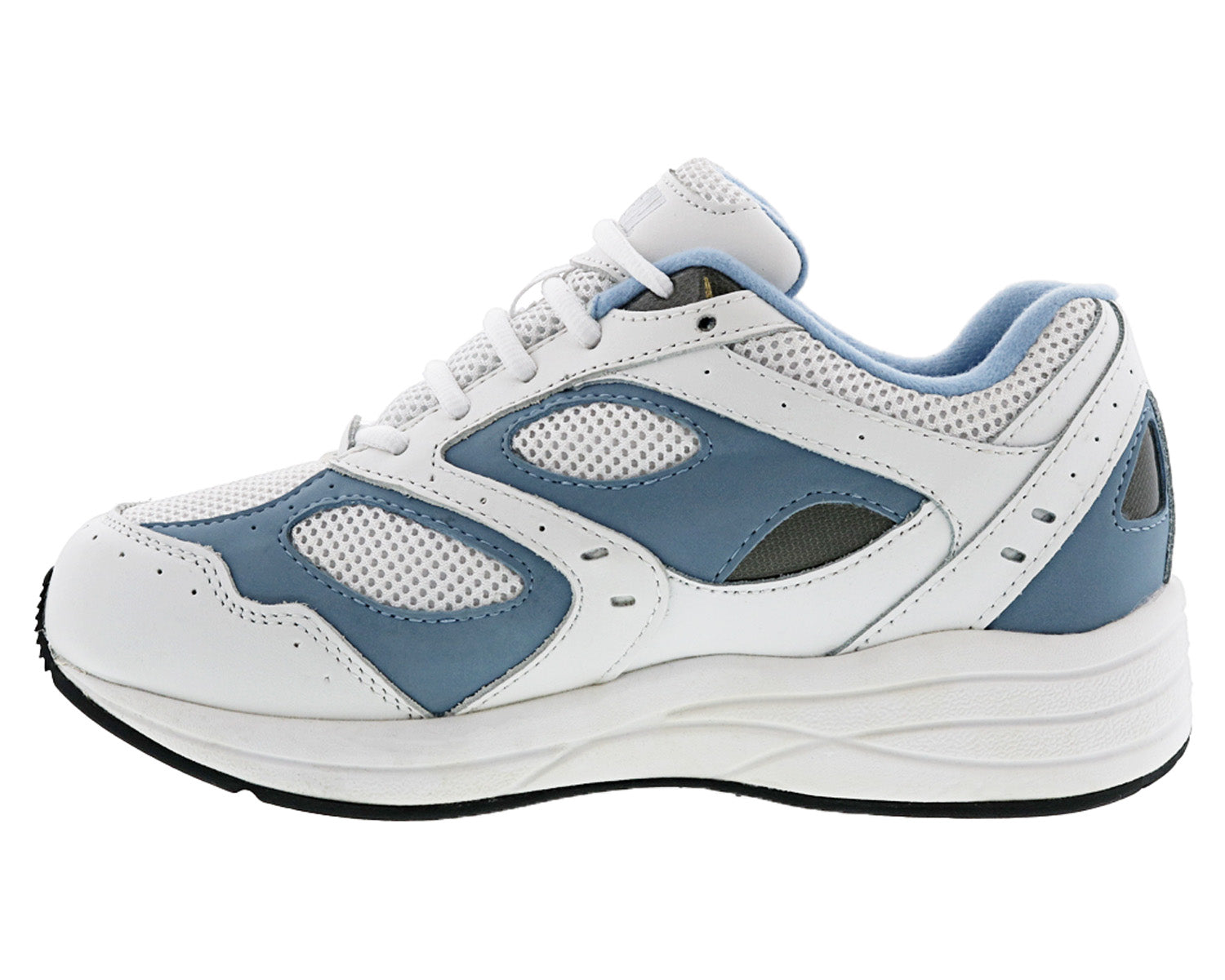 White Blue Leather   White Mesh-FLARE BY DREW 5