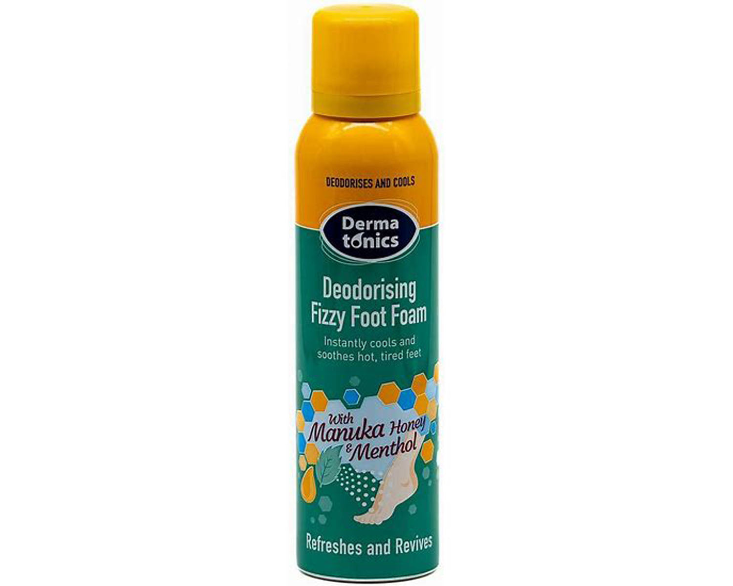 White-DEODORISING FIZZY FOOT FOAM 1