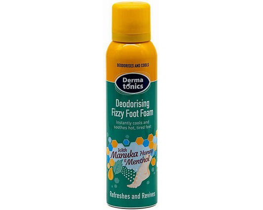White-DEODORISING FIZZY FOOT FOAM 1
