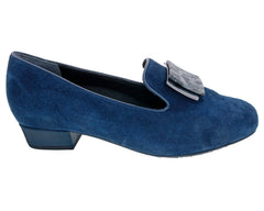 Navy Suede Leather-TREASURE BY ROS HOMMERSON 4