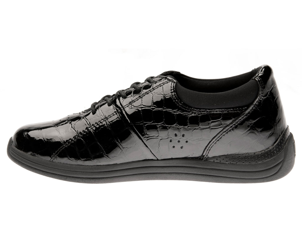 Black Croc Patent Leather-Tulip BY DREW 6