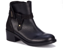 Black Napa Patent Lizard Print Leather-DELIA BY ROS HOMMERSON 1
