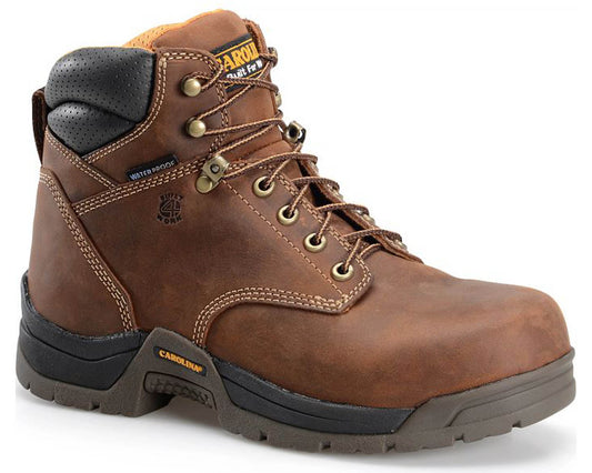 Brown Leather-BRUNO 6 Soft Toe Waterproof by Carolina 1