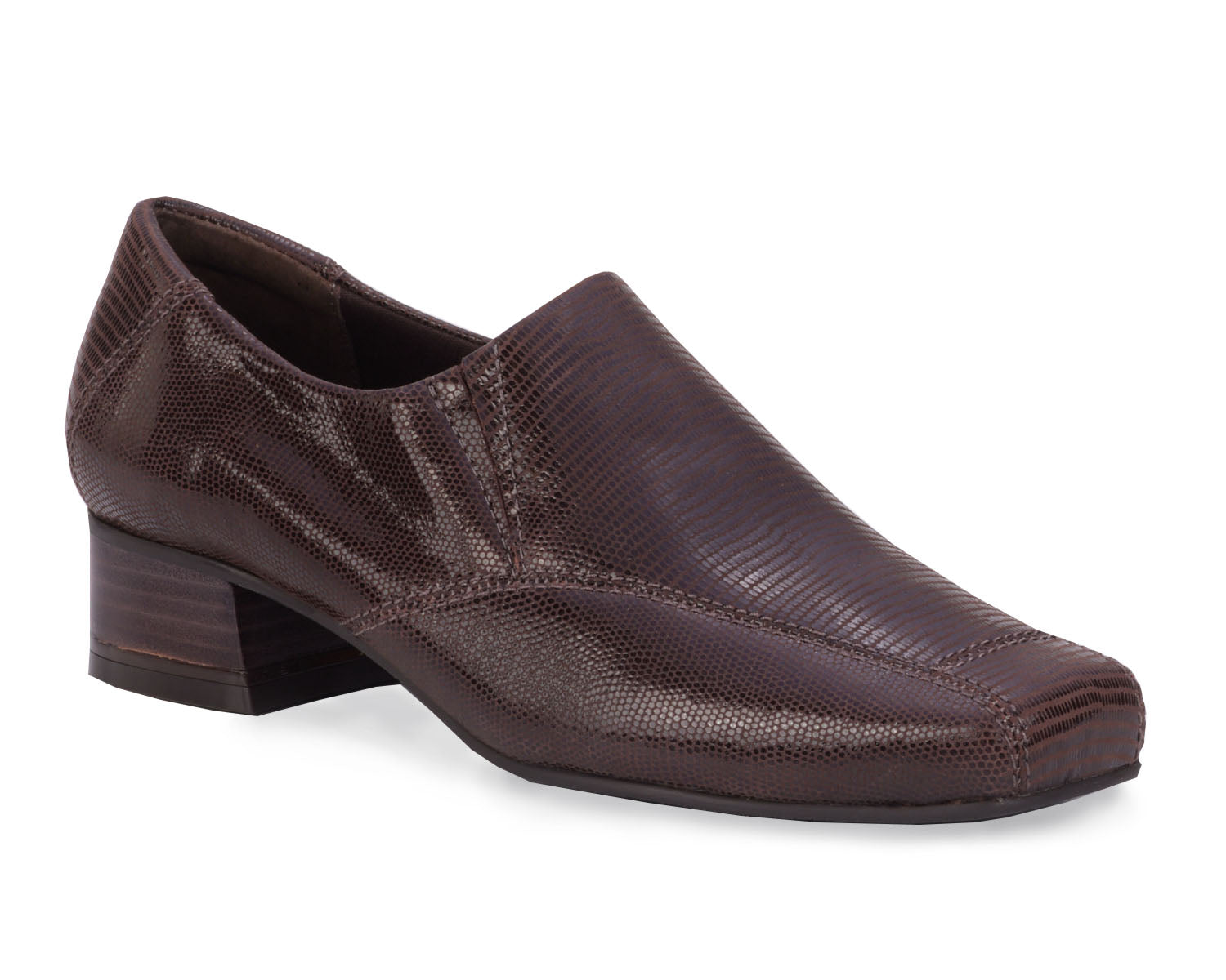 Brown Lizard Print Leather-EAGAN BY ROS HOMMERSON 1