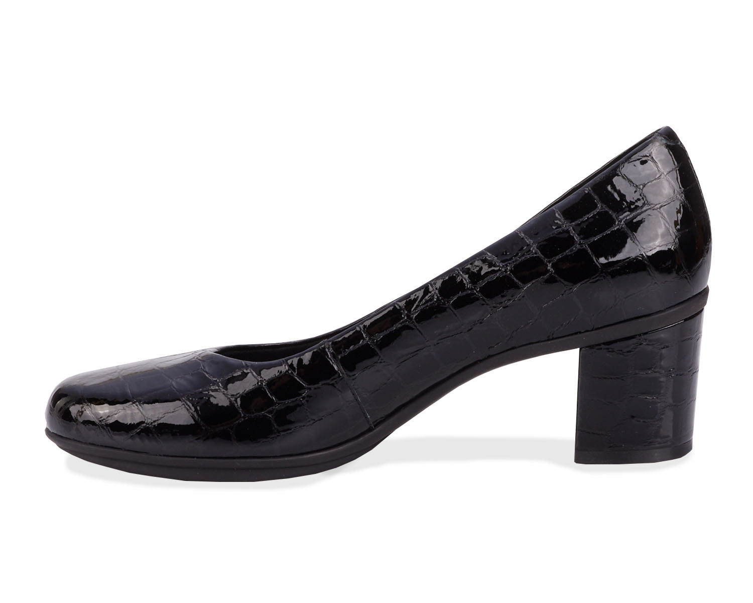 Black Croc Patent Suede-PAULA BY ROS HOMMERSON 4