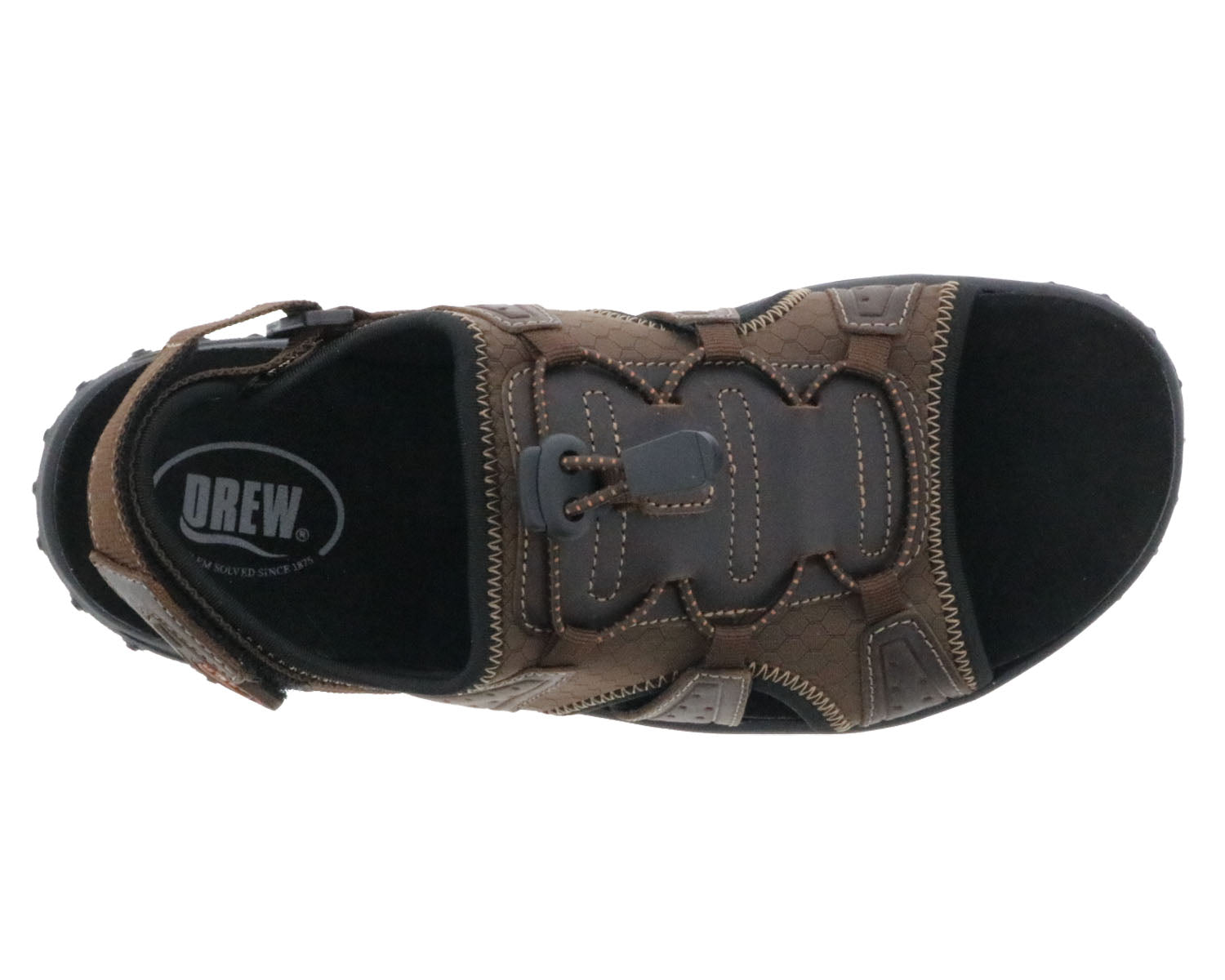 Brown Leather  Brown Stretch-WAVES  BY DREW 7