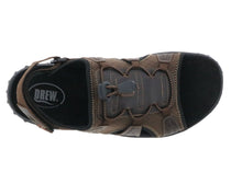 Brown Leather  Brown Stretch-WAVES  BY DREW 7