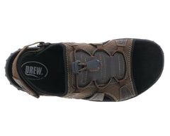 Brown Leather  Brown Stretch-WAVES  BY DREW 7