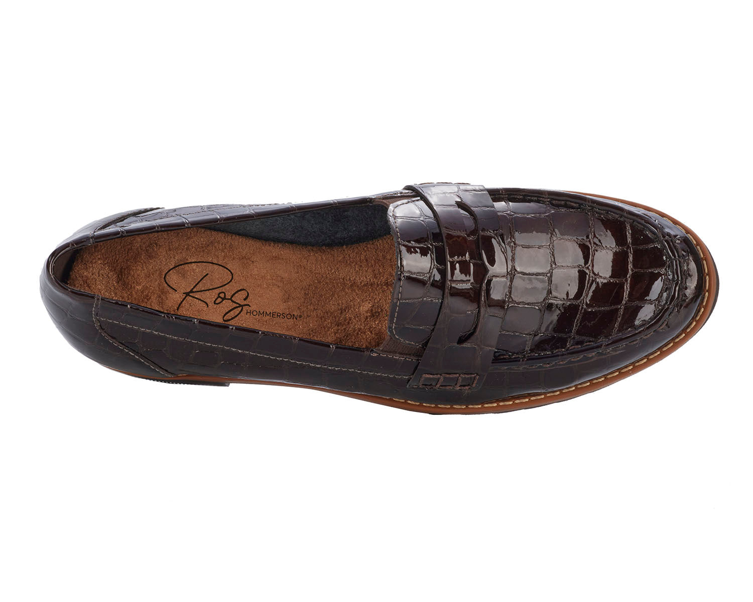 Brown Croc Patent Leather-WINNIE II BY ROS HOMMERSON 7