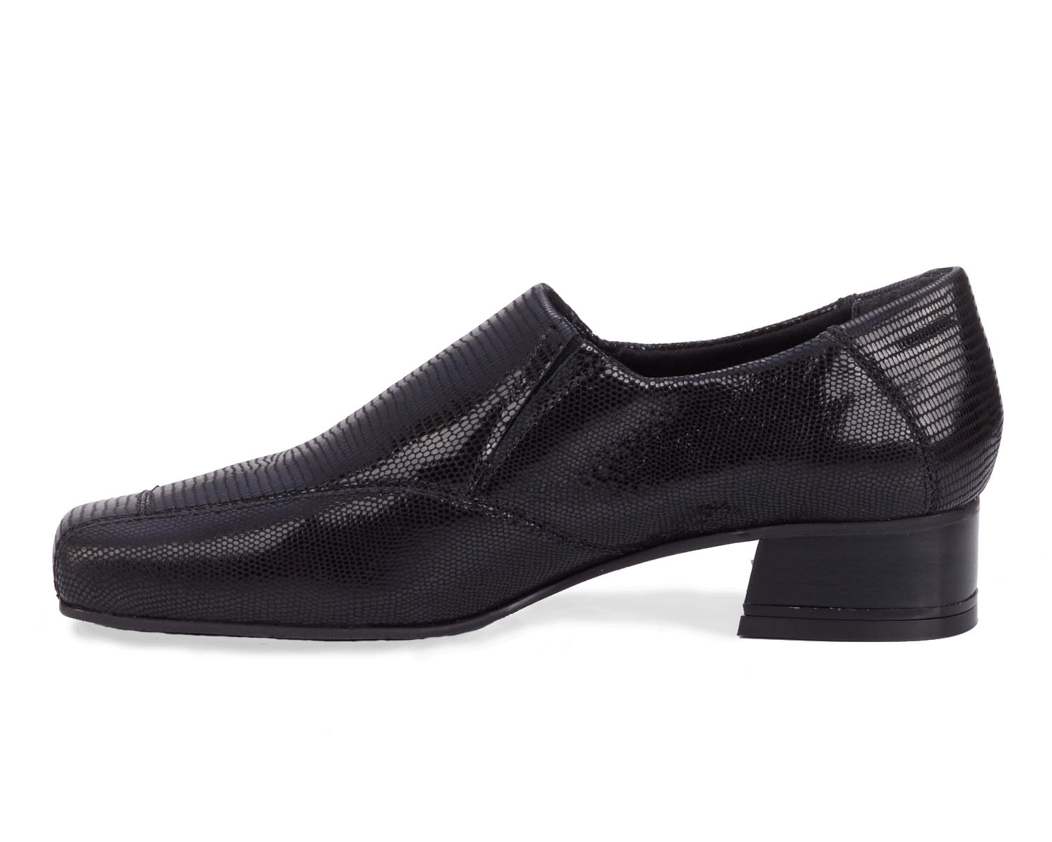 Black Lizard Print Leather-EAGAN BY ROS HOMMERSON 7