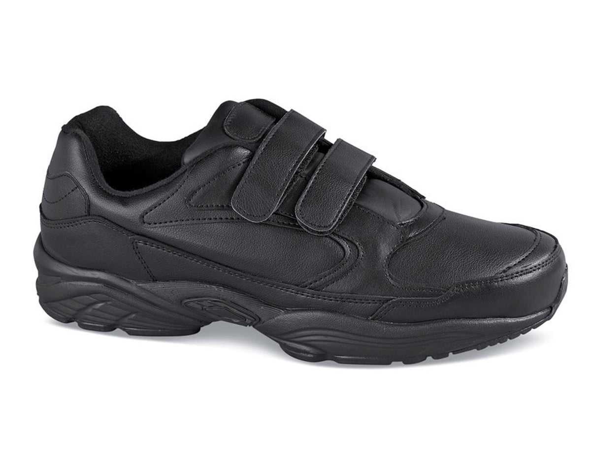 Black Leather-Kingston Two Strap Athletic Black HITCHCOCK 1