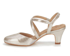 Silver Glitter Leather-CALIENTE BY ROS HOMMERSON 5