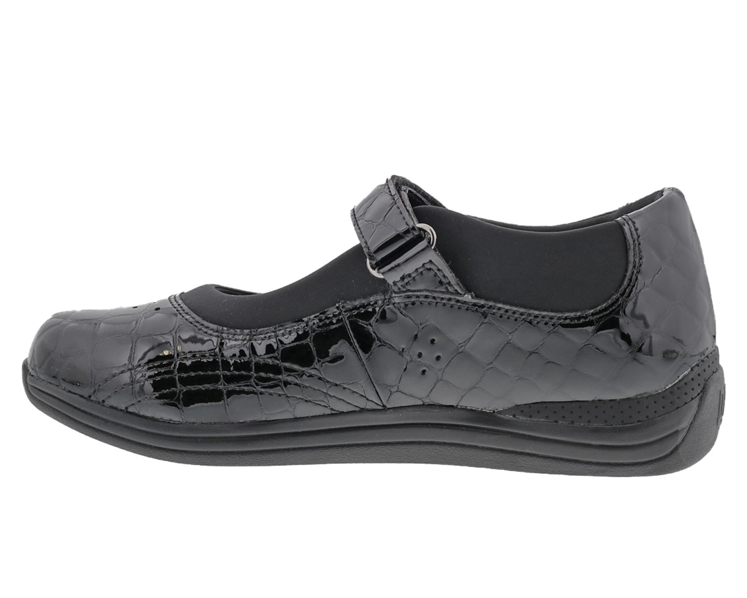 Black Croc Patent Leather-Rose BY DREW 7