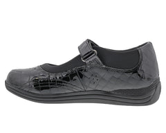 Black Croc Patent Leather-Rose BY DREW 7