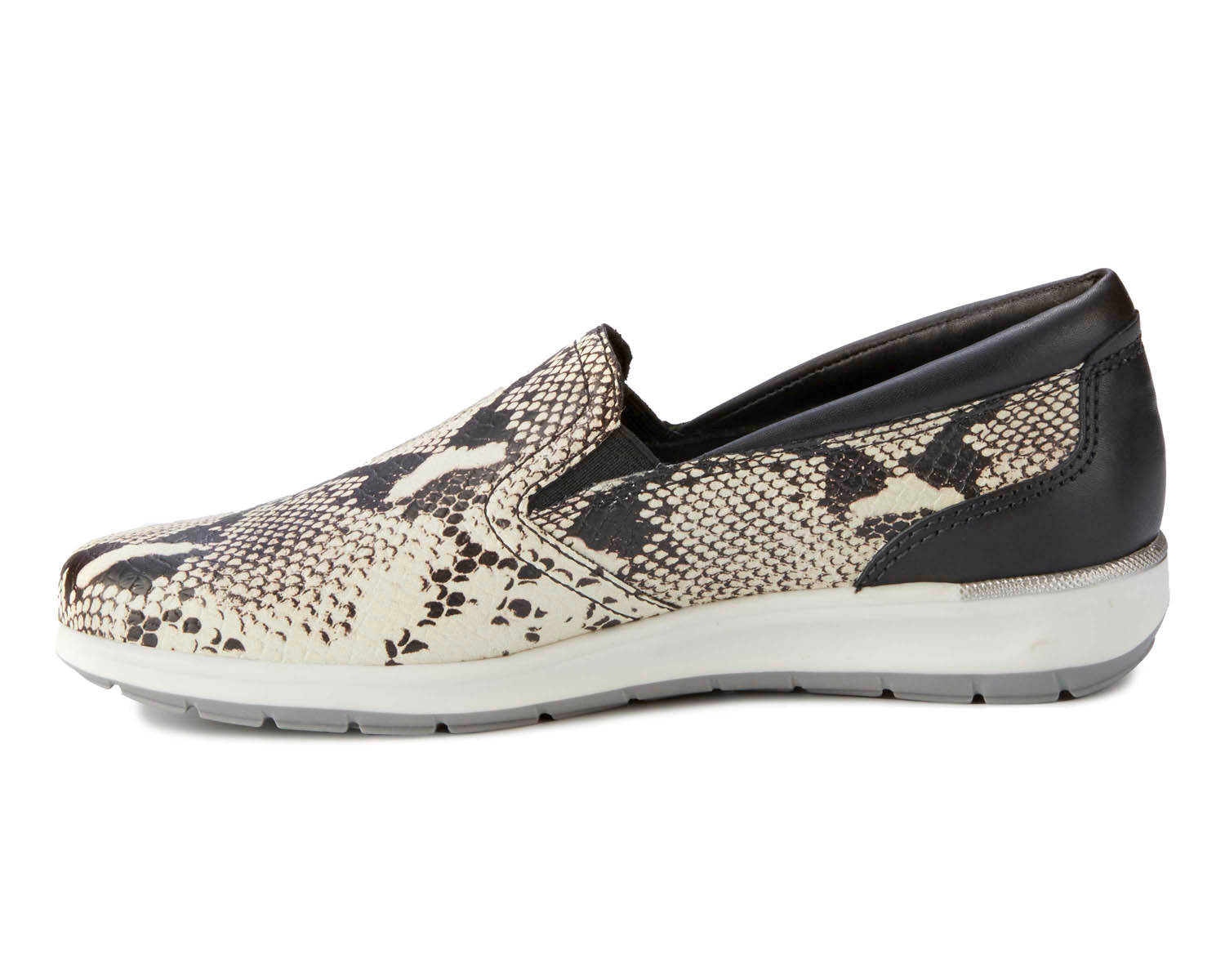 Black Bone Snake Print Leather-WC ORLEANS 7