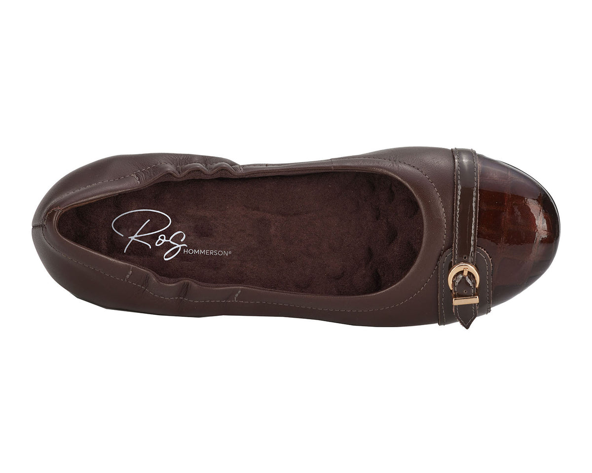 Brown Croc Patent Leather-TRISTA BY ROS HOMMERSON 6